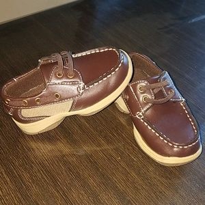 Toddler boys boat dress shoes